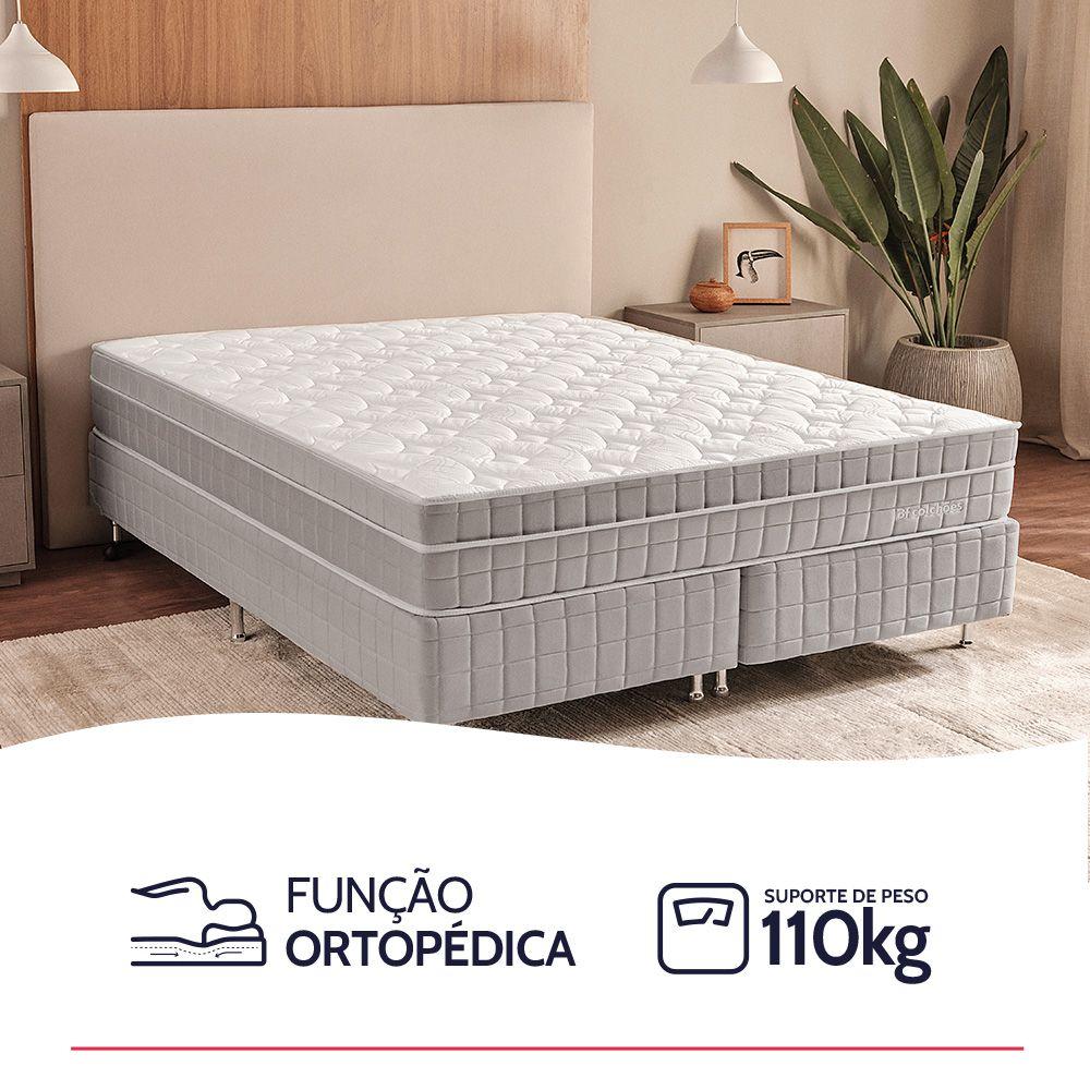 Imagem de Cama Box com Colchão King Premium Molas Ensacadas com Espuma D33 Astronasa 193x203cm BF Colchões