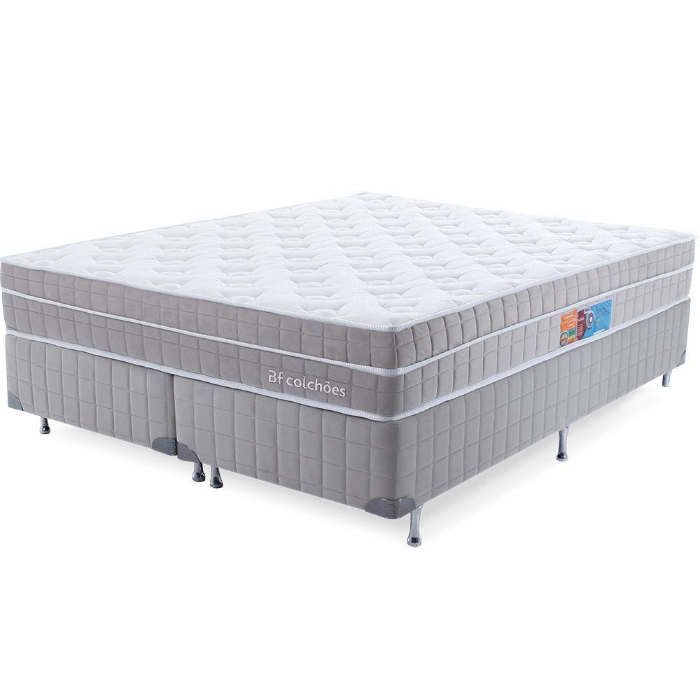 Imagem de Cama Box com Colchão King Premium Molas Ensacadas com Espuma D33 Astronasa 193x203cm BF Colchões