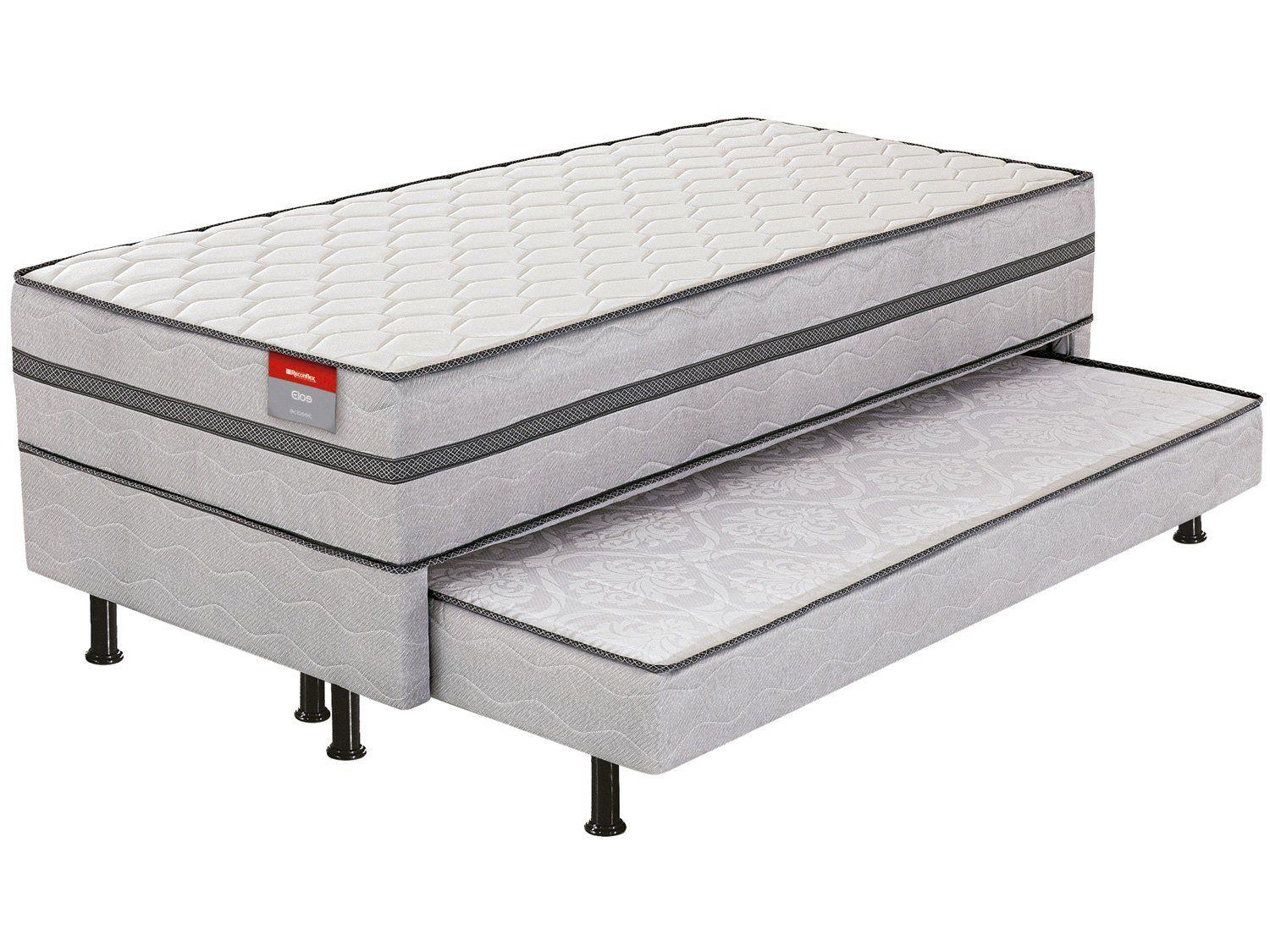 Cama Box Conjugada Solteiro Reconflex Espuma com Cama Auxiliar
