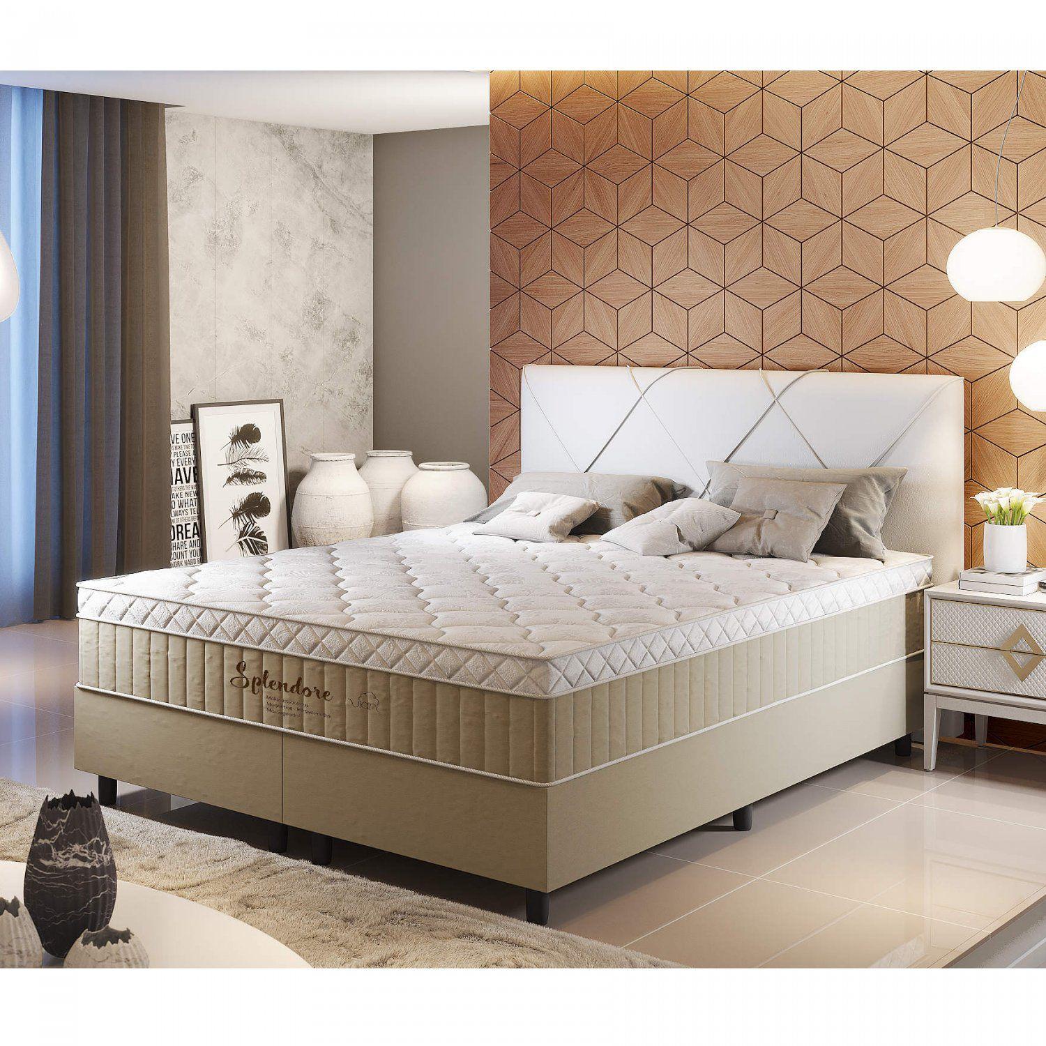 Cama Box Queen 74cmx198x158cm Magnético Molas Ensacadas Intense