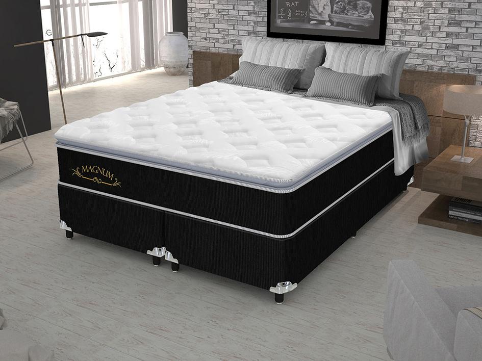 Imagem de Cama Box Queen Size (Box + Colchão) Plumatex Molas