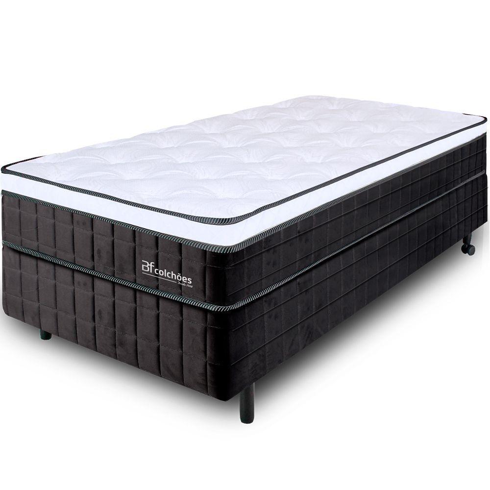 Cama Box Solteiro Colchão Pillow Top de Espuma Viscoelástica e D33 com  Molas Ensacadas 88x188x64cm BF Colchões - Cama de Solteiro - Magazine Luiza