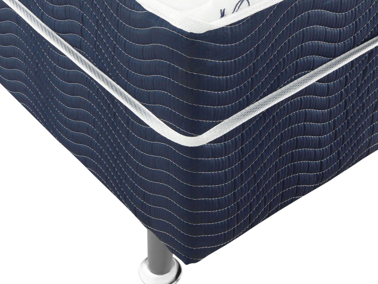 Cama Box Solteiro Ortobom Conjugado 43cm de Altura Physical Blue