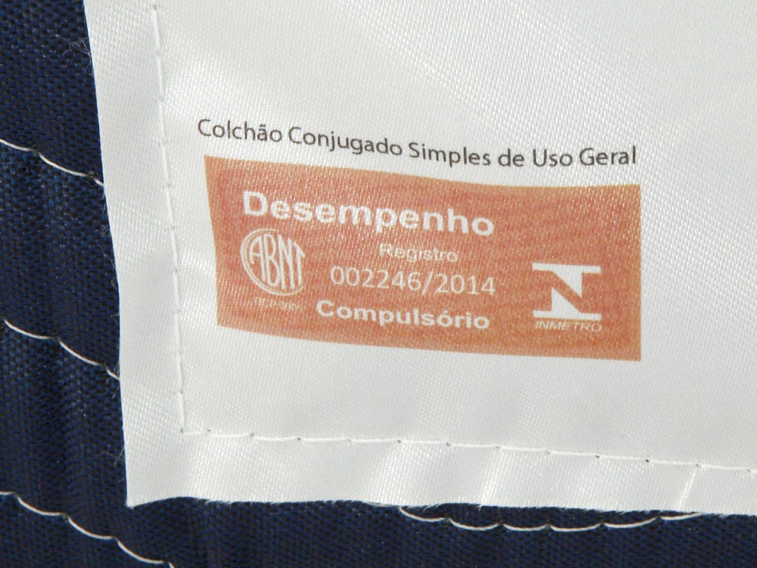 Cama Box Solteiro Ortobom Conjugado 43cm de Altura Physical Blue