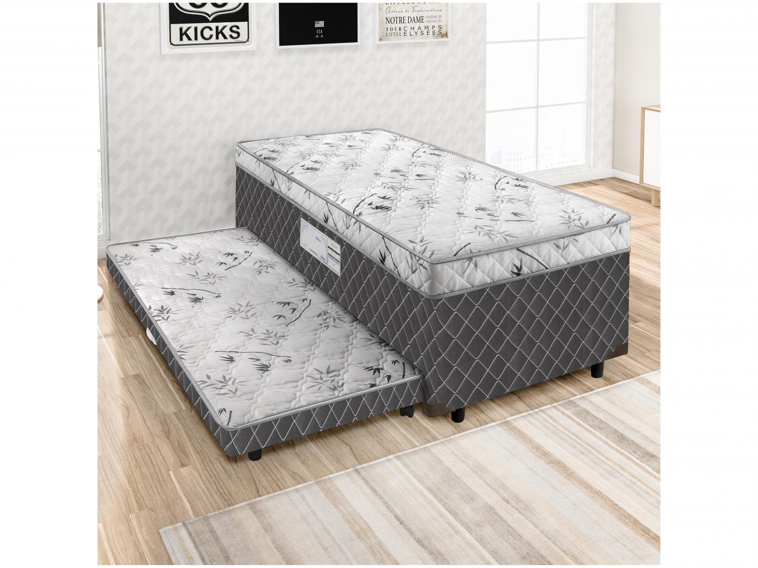 Cama Box Solteiro SMP com Cama Auxiliar 