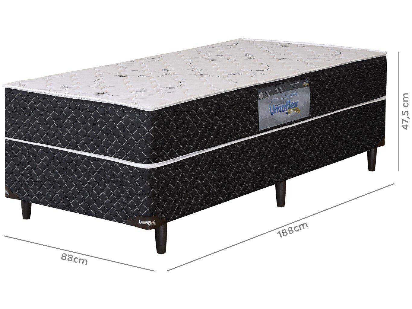 Cama Box Solteiro Umaflex Conjugado Molas Ensacadas/Pocket 47cm de