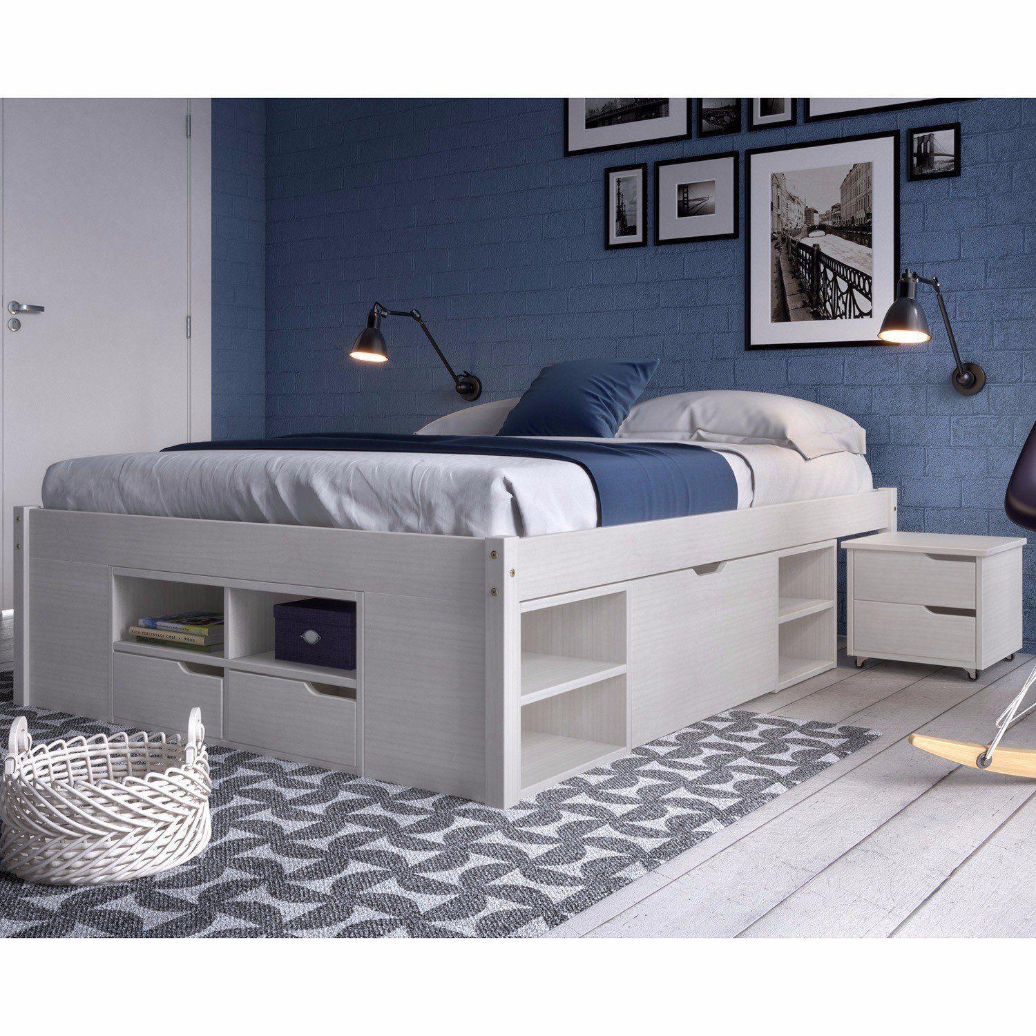 Cama Casal Multifuncional Madeira Maciça 6 Gavetas Charme Inter Link ...