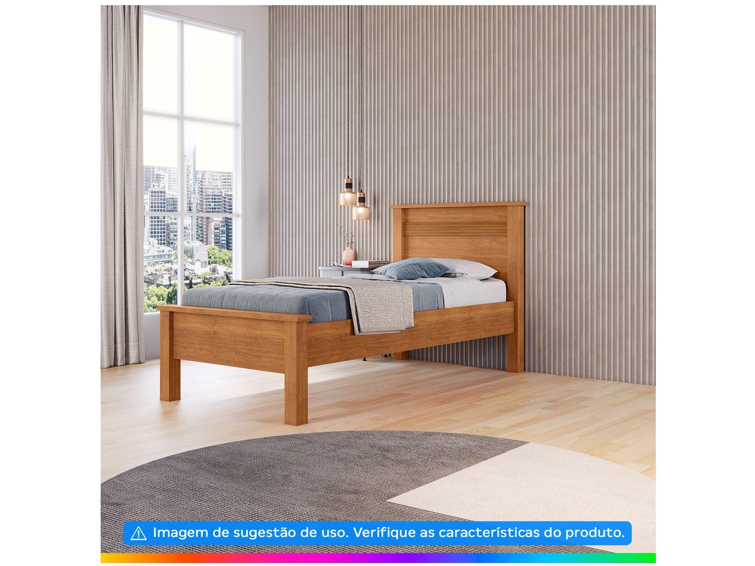 Cama de Solteiro Conquista Móveis Barcelona Cinamomo