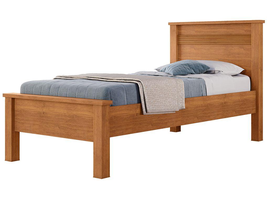 Cama de Solteiro Conquista Móveis Barcelona Cinamomo