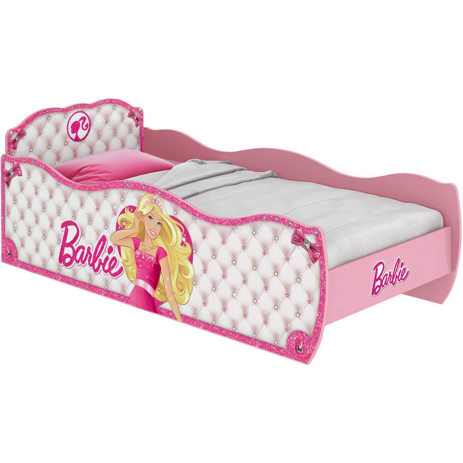 Cama Infantil Barbie Star Pura Magia Rosa Móveis para Quarto