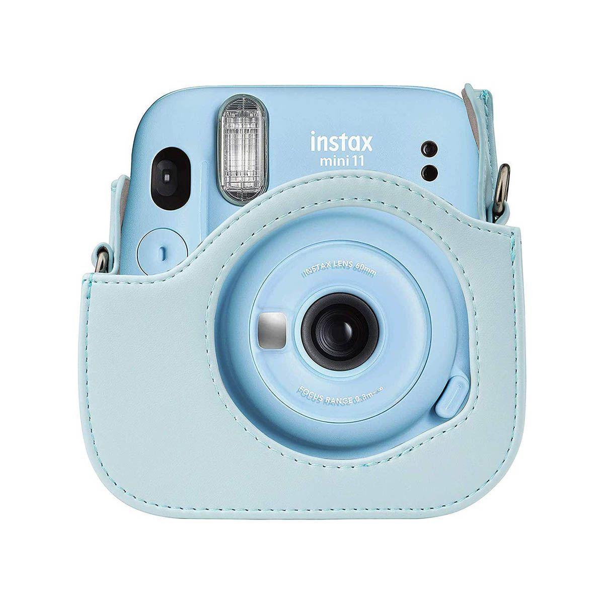 blue camera bolsa