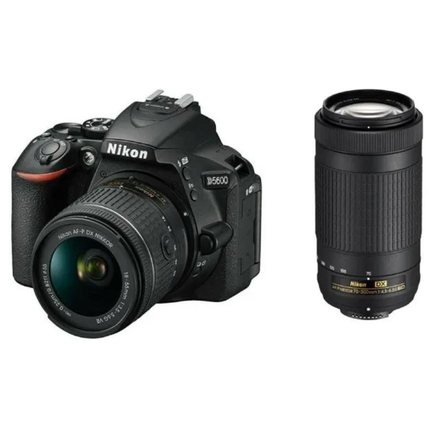 Camera Nikon D5600 Kit 18-55 Vr + 70-300 - Câmera Semi e Camera Nikon D5600 Kit 18-55 Vr + 70-300 - Câmera Semi e