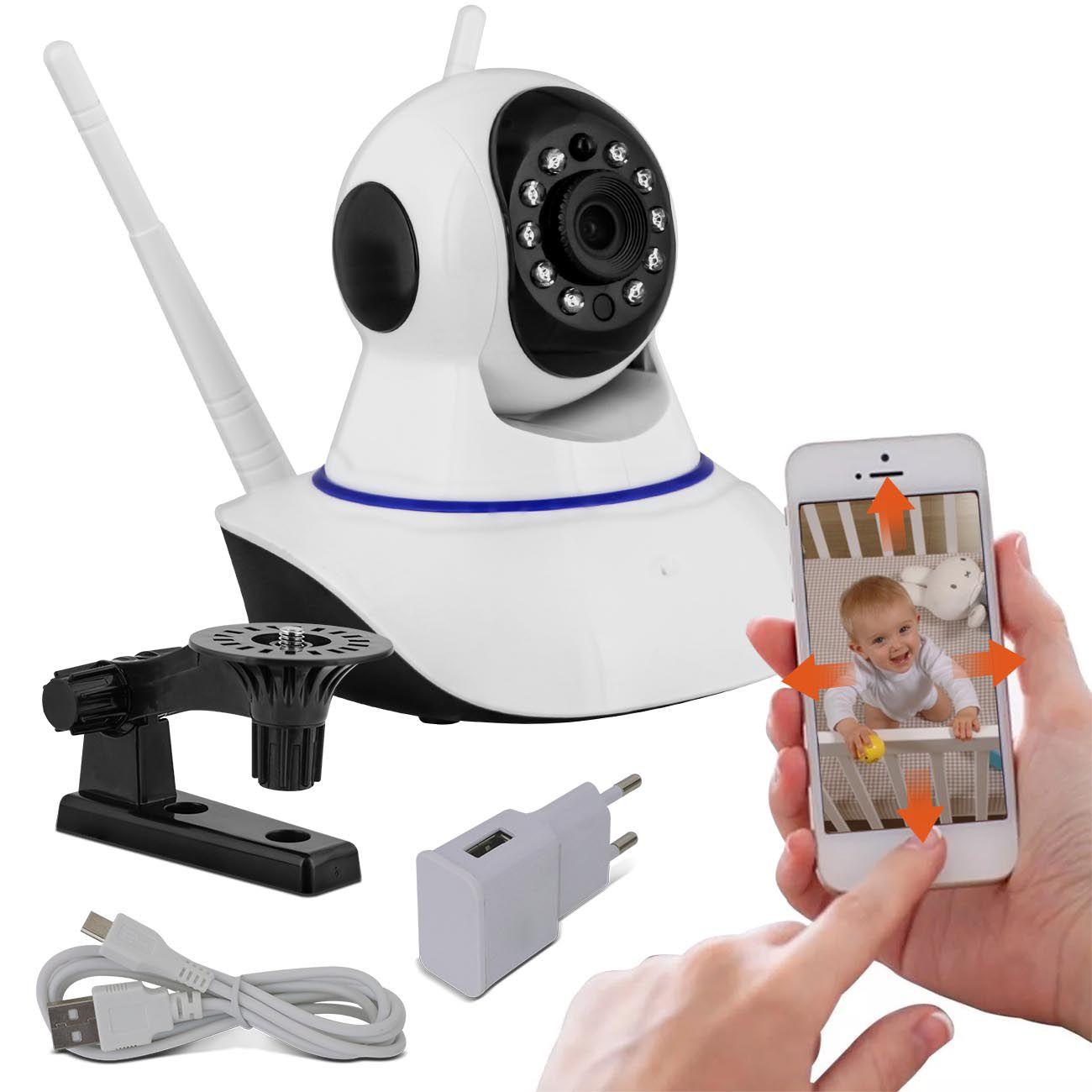 Camera Wifi Ip Wireless Sem Fio Hd 2 Antenas Visão Noturna Estrela