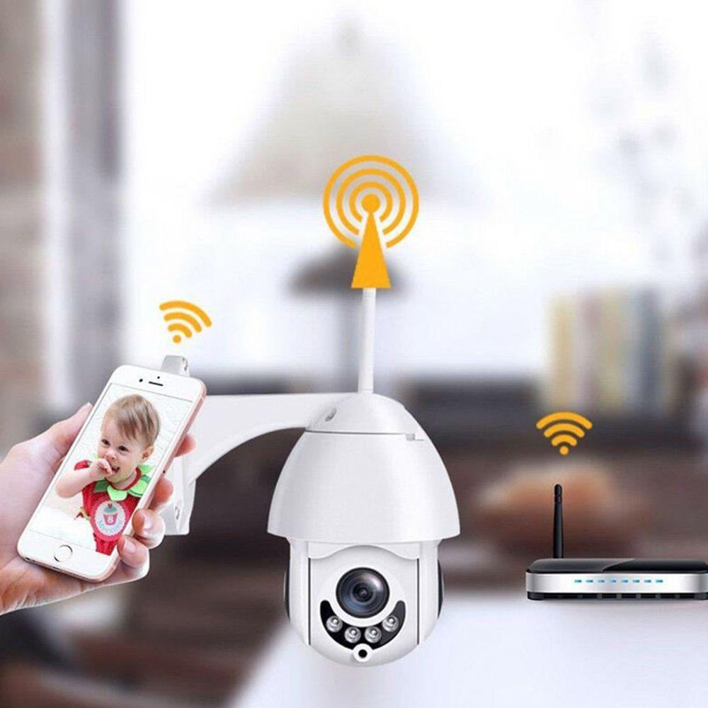 Camera Wifi Speed Dome Giratoria IP HD Segurança Externa Noturna