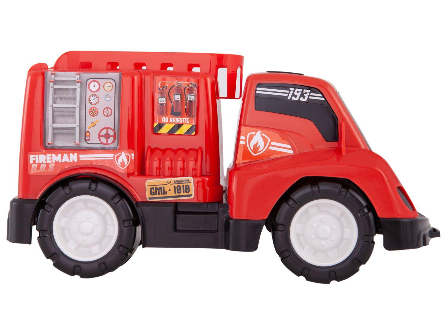 Brinquedo Caminhao Bombeiro Mini Truck 073 - Samba Toys