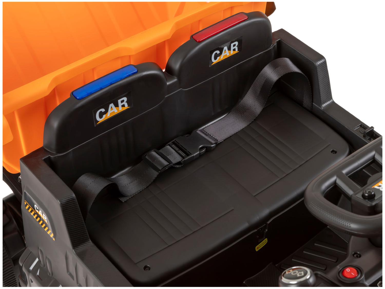 Caminhão Elétrico Preto e Laranja Bandeirante 