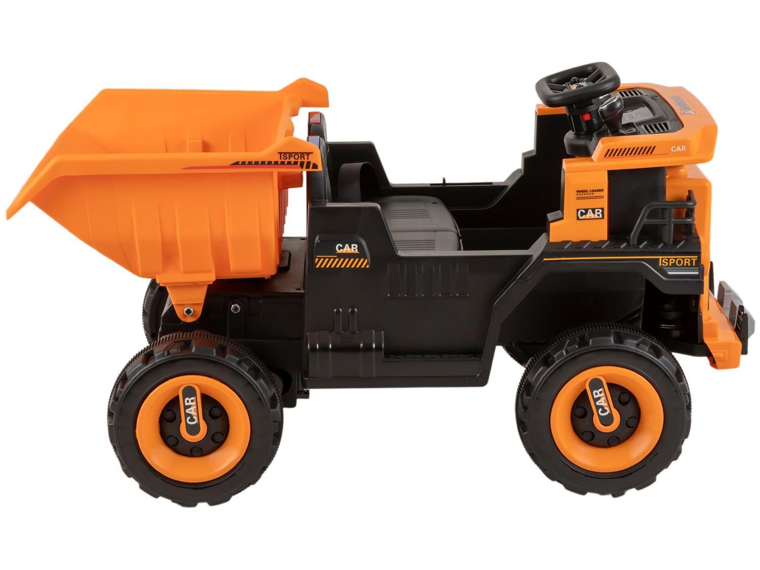 Caminhão Elétrico Preto e Laranja Bandeirante 