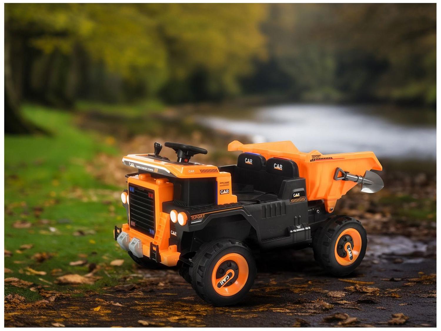 Caminhão Elétrico Preto e Laranja Bandeirante 