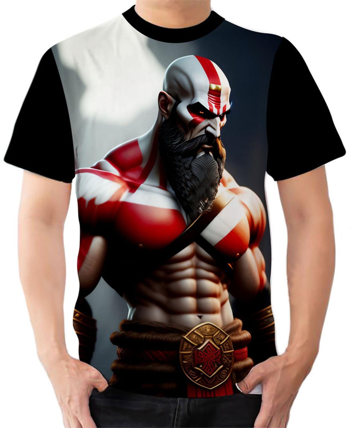 estrés Sastre por inadvertencia Camisa Camiseta Kratos Mitologia Grega Jogo God of war 2 - Estilo Vizu -  Camiseta Feminina - Magazine Luiza