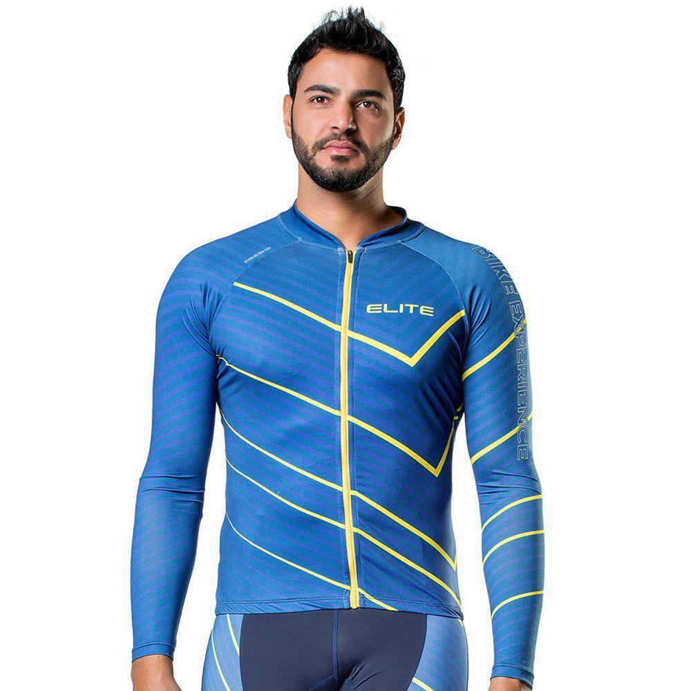 camisa ciclismo manga longa masculina