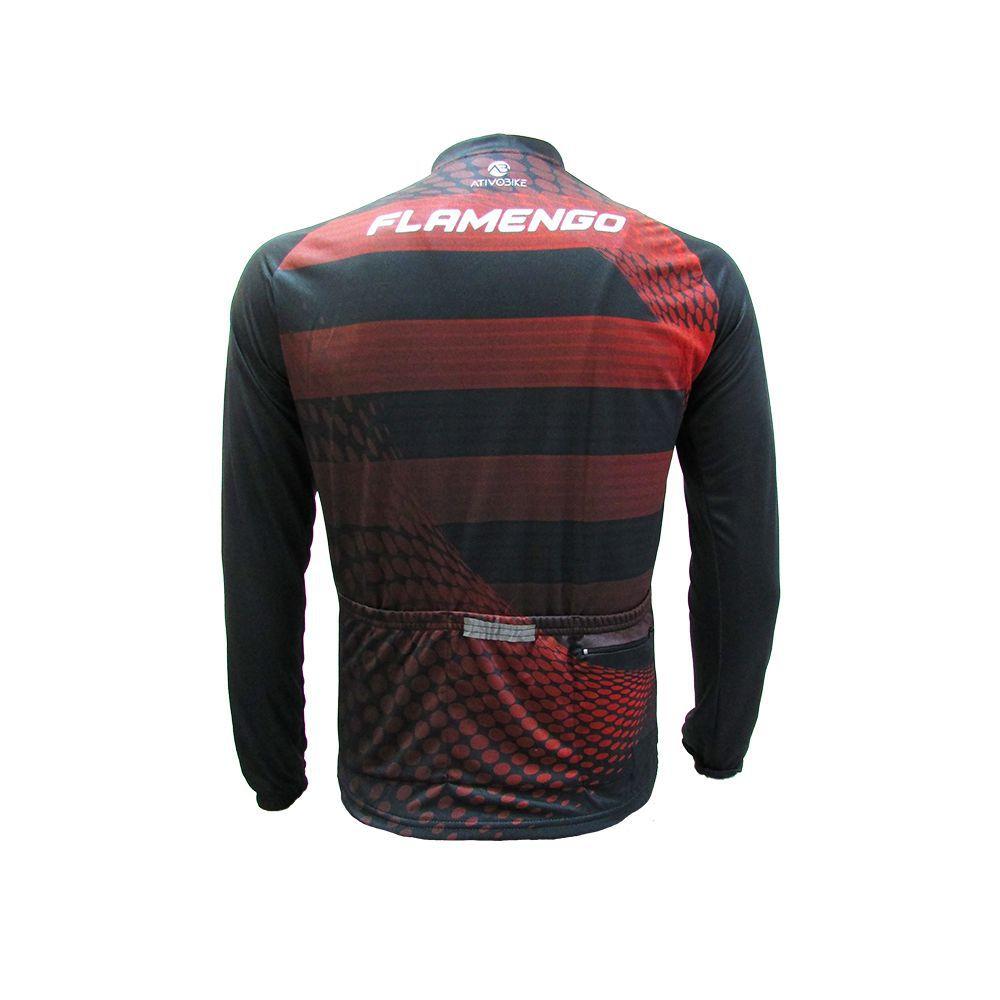Camisa ciclismo flamengo manga longa Clearance