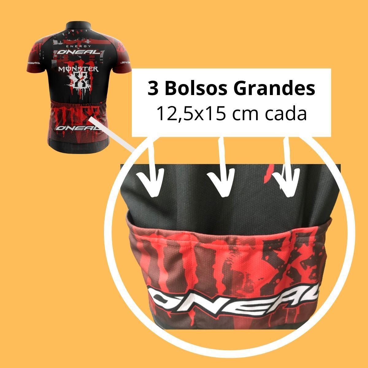 camiseta para ciclismo com bolso