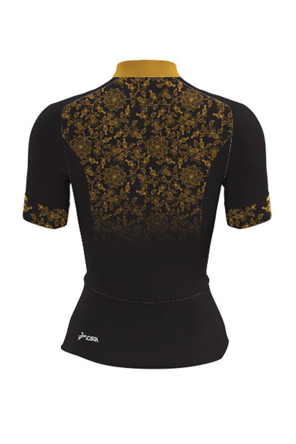 camisa dourada feminina