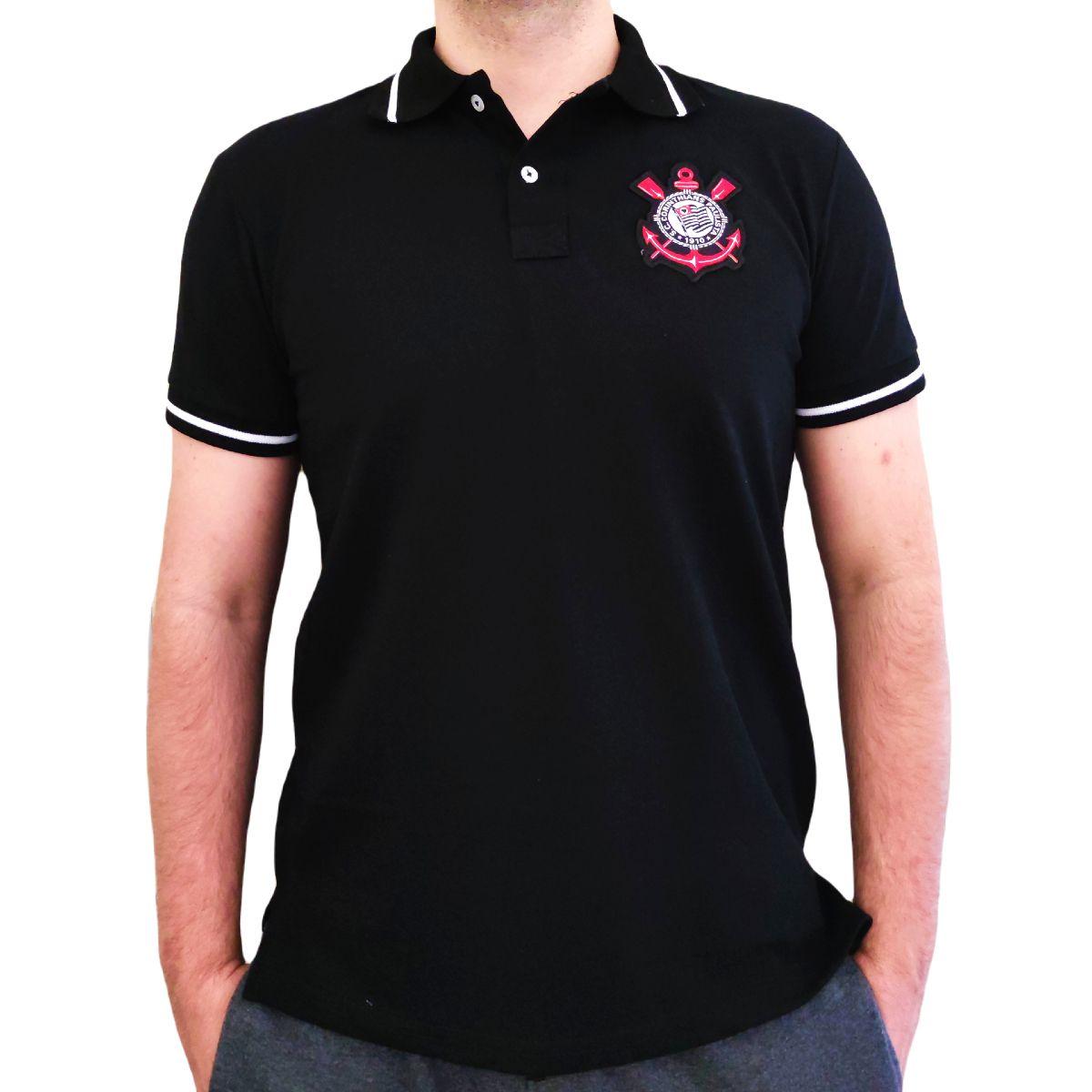 camisa corinthians polo branca