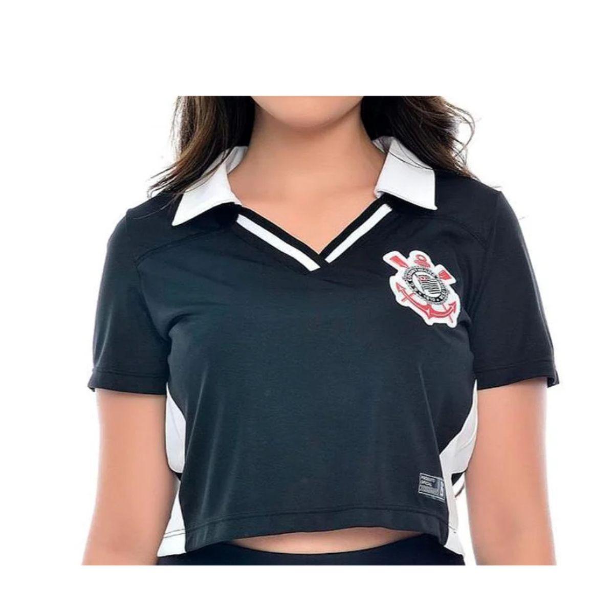 Cropped Netshoes Camisetas Femininas Corinthians Feminina Netshoes