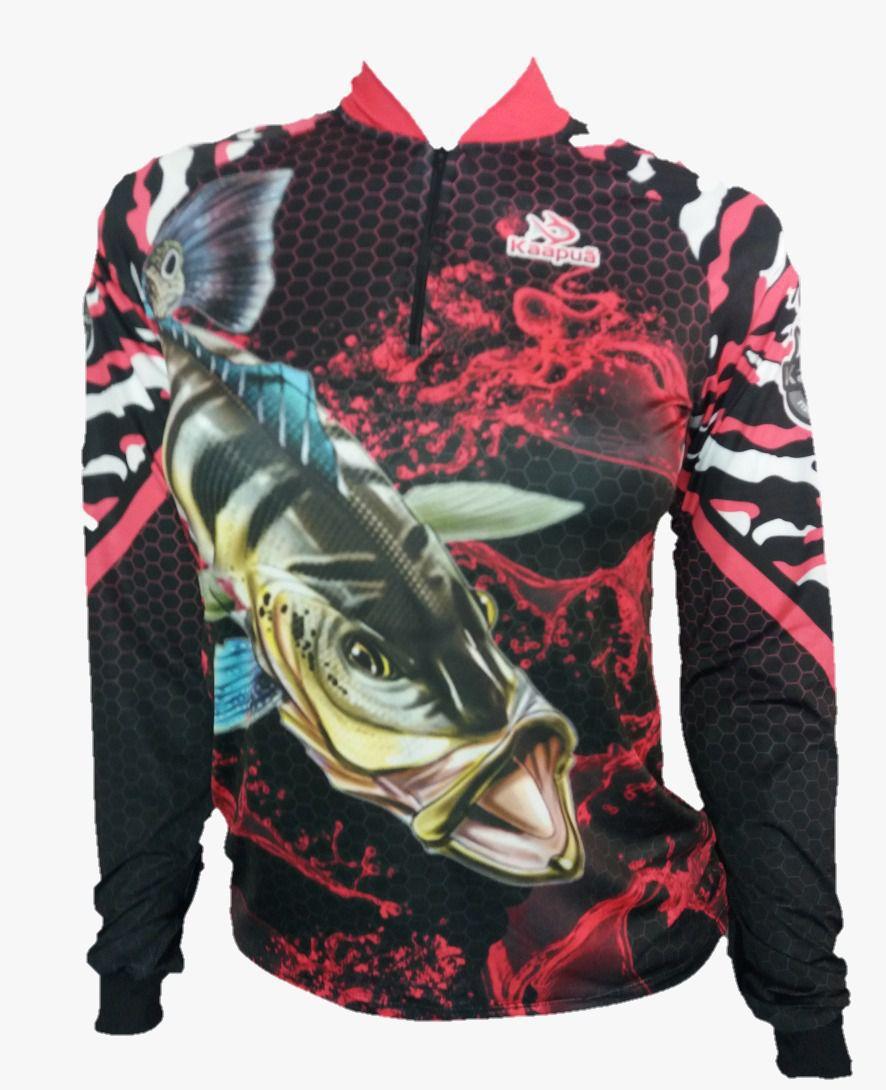 camisa uv feminina estampada