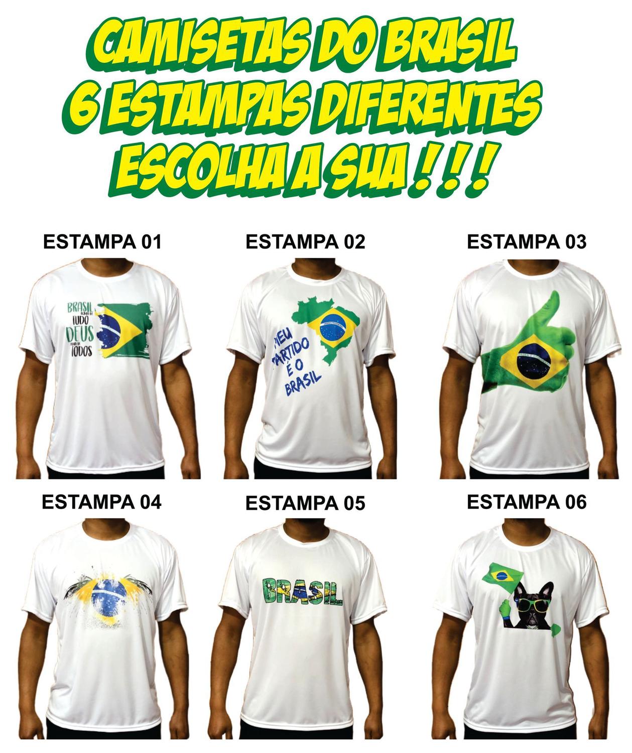 Camisa brasil - 6 estampas diferentes - rosset - Outros e Acessórios - Magazine Luiza
