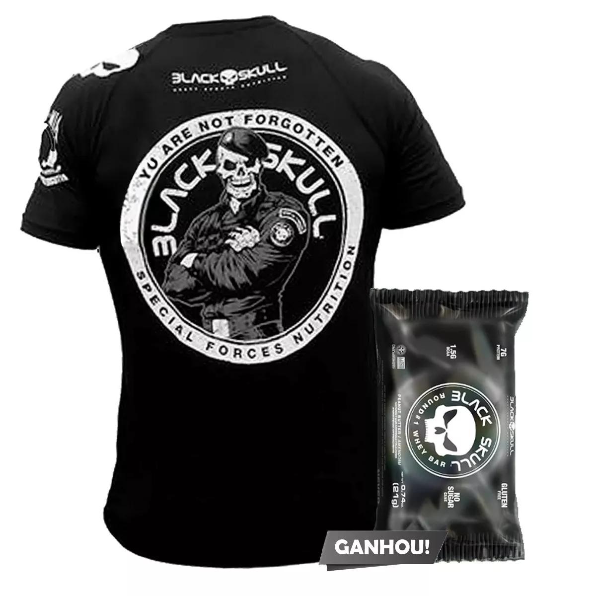 camiseta black skull dry fit