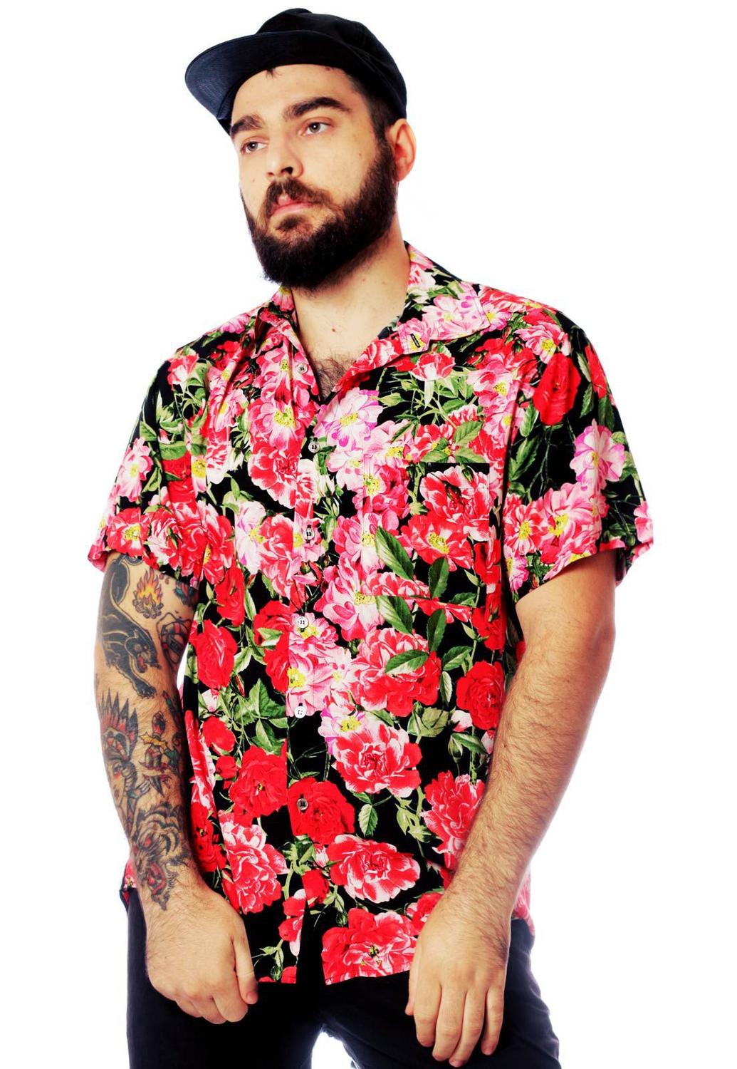 camisas abertas estampadas