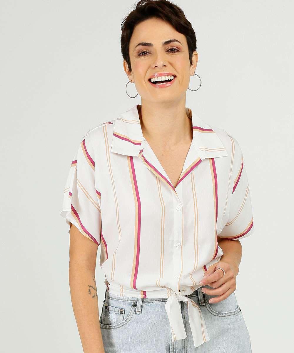 camisa feminina cropped