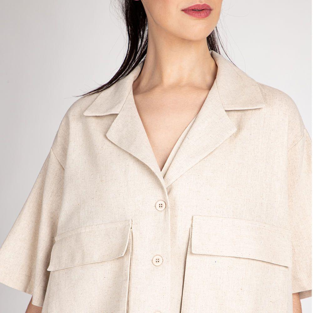camisa de linho feminina zara