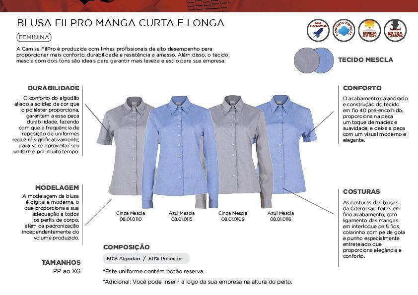 uniforme cinza com azul