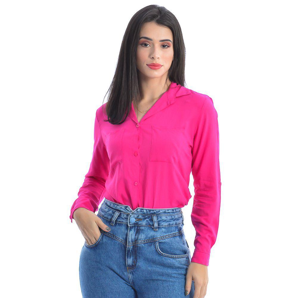 blusa rosa pink social feminina