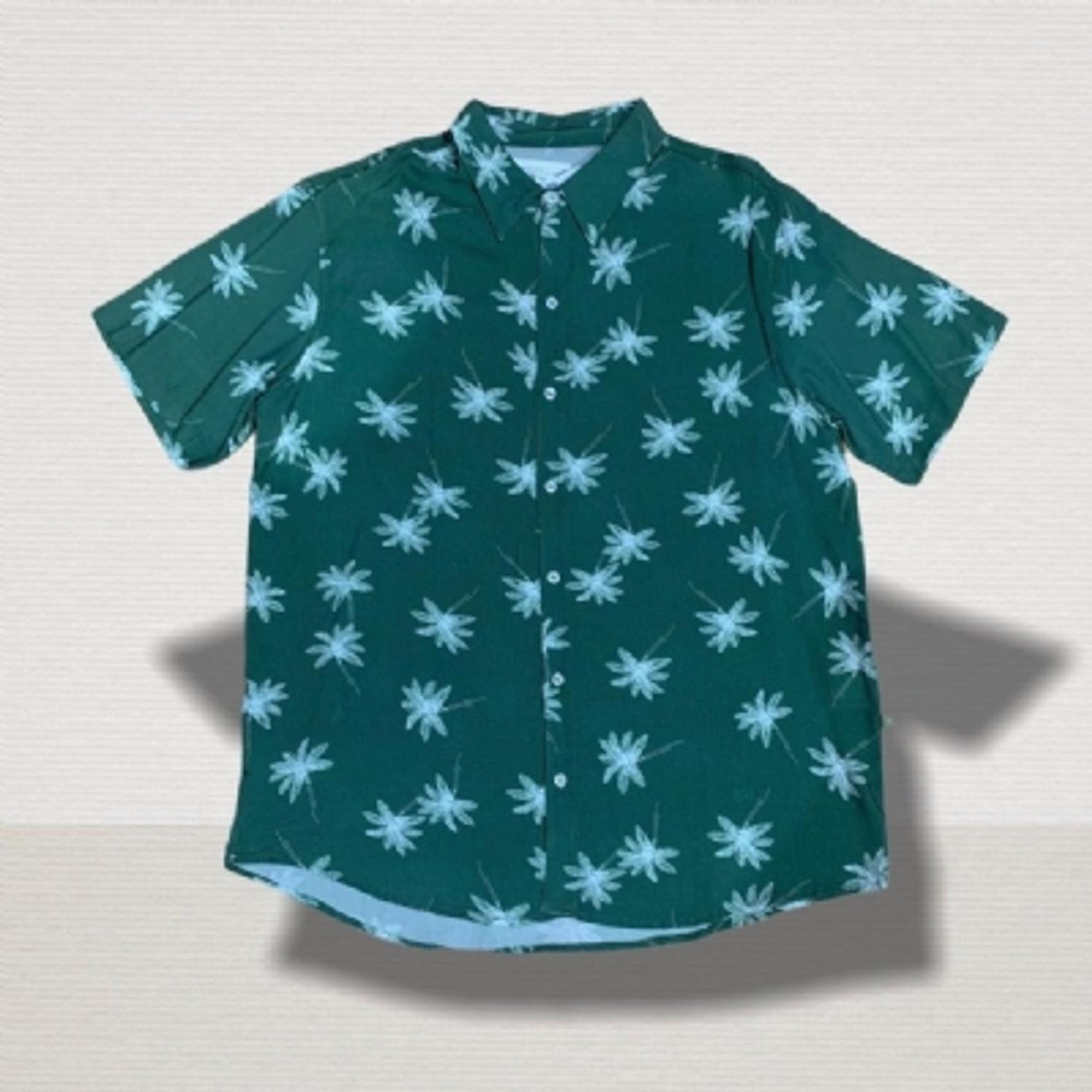 camisa havaiana verde