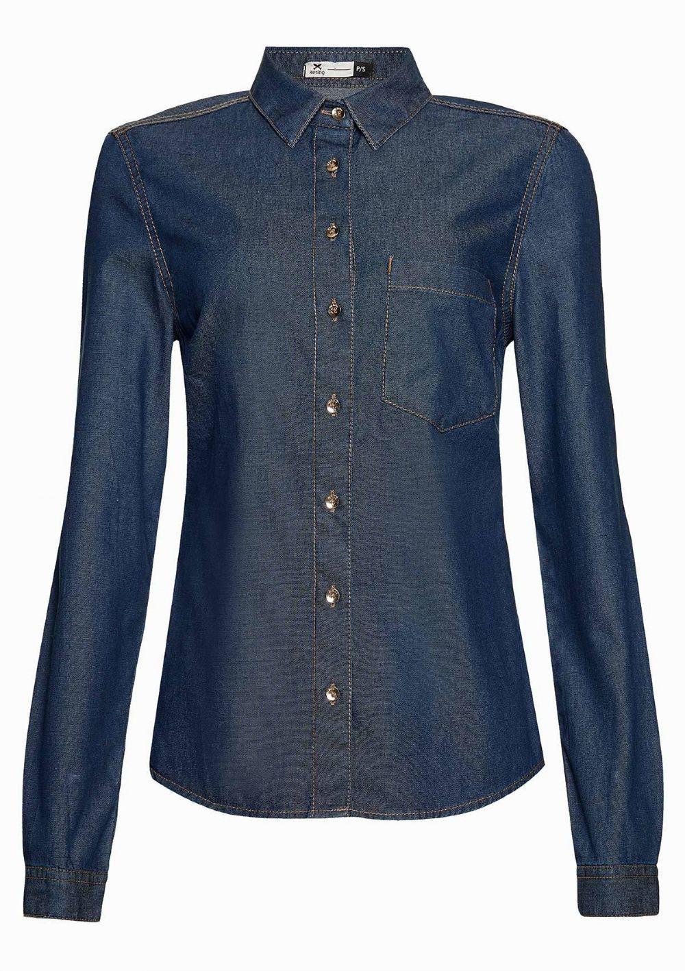 blusa jeans feminina hering