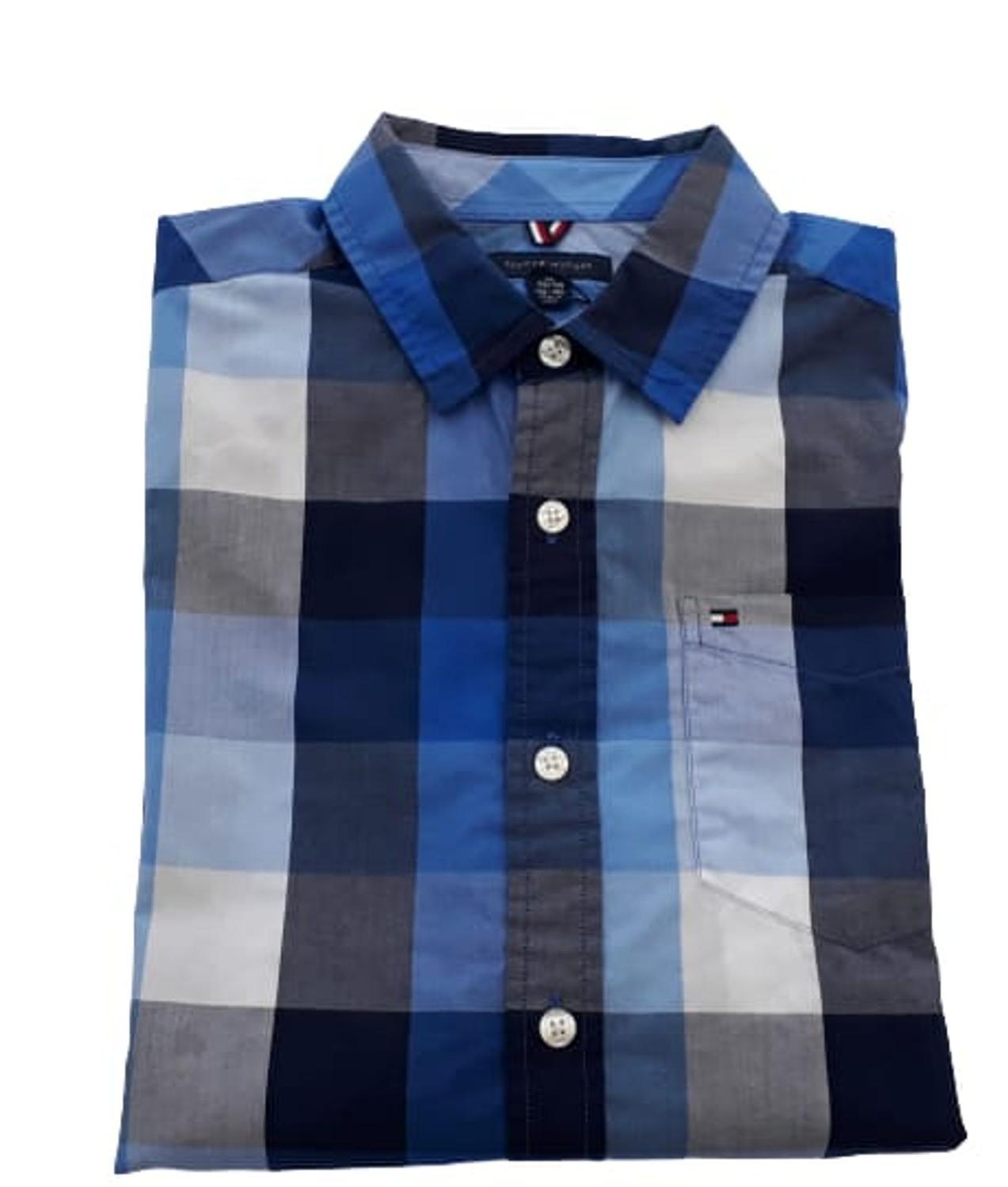 camisa xadrez tommy hilfiger infantil