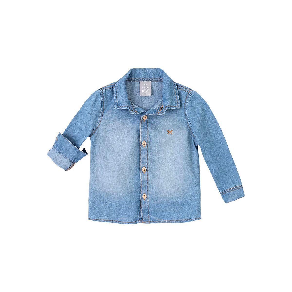 camisa jeans para bebe