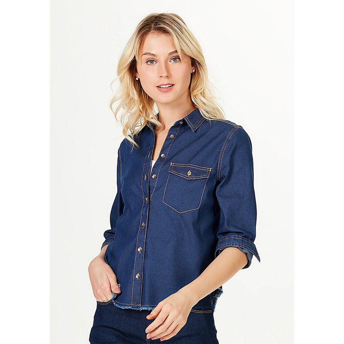 camisa jeans feminina levis