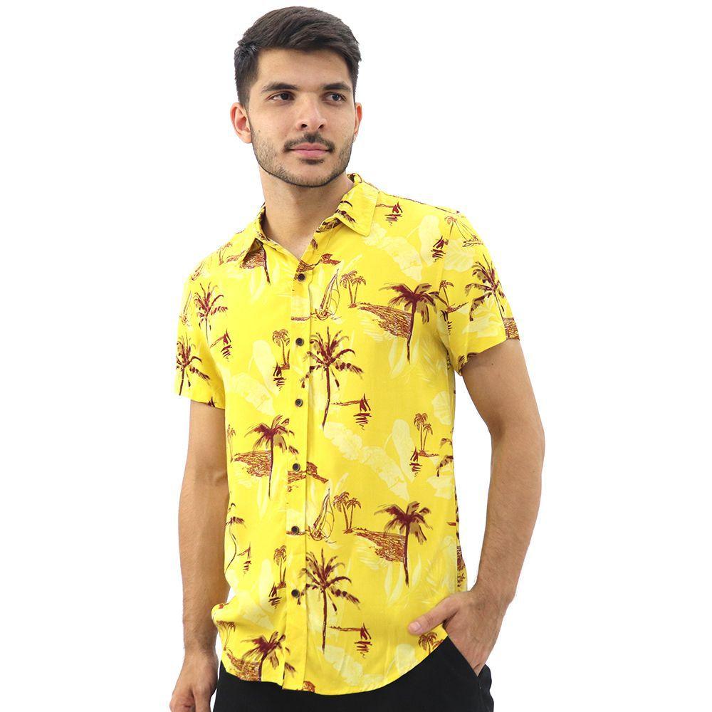camisa masculina estilo havaiana