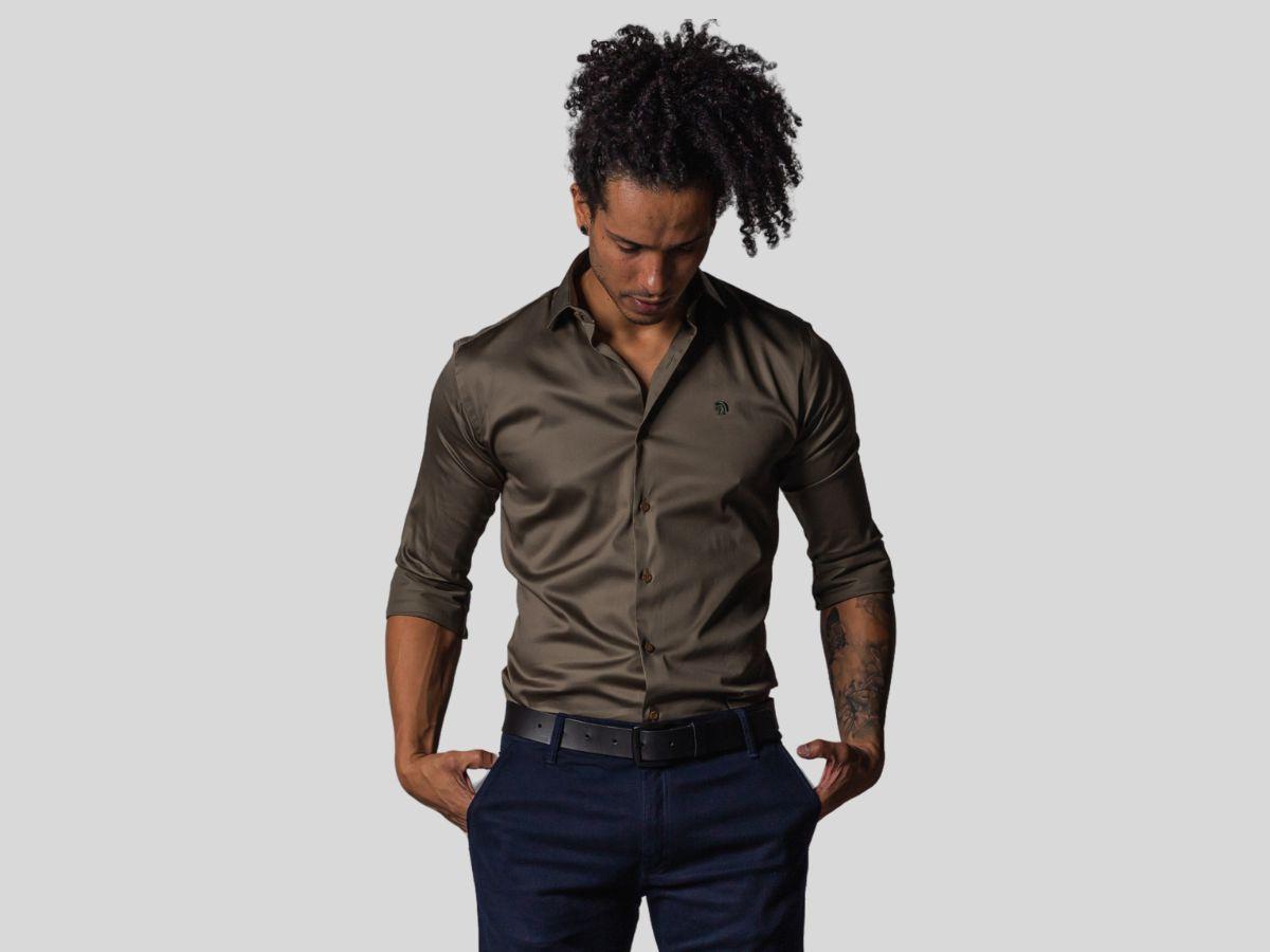 camisas acetinadas