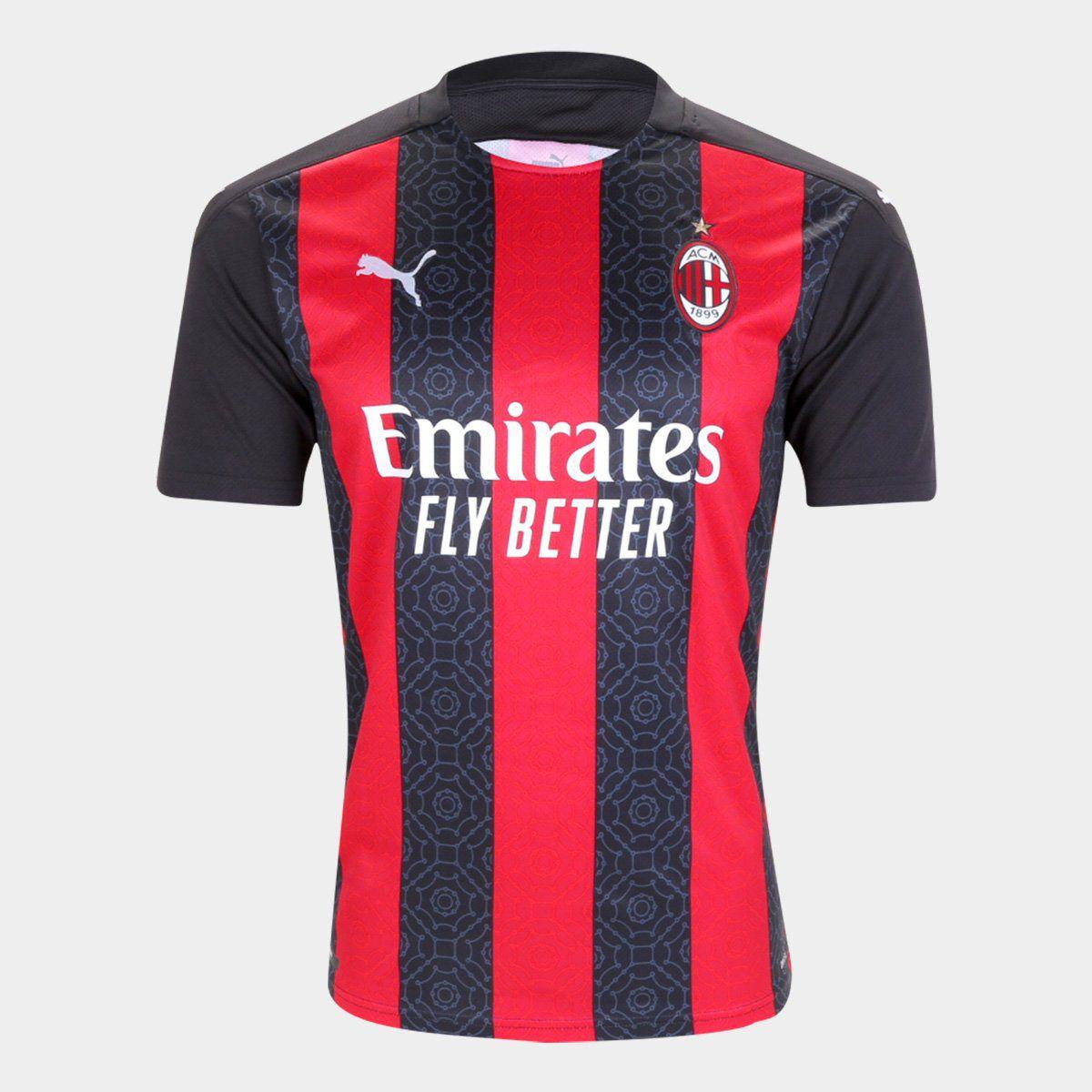 Futebol Camisetas Bonitas 2020 Camisa Milan Home 20/21 S/n
