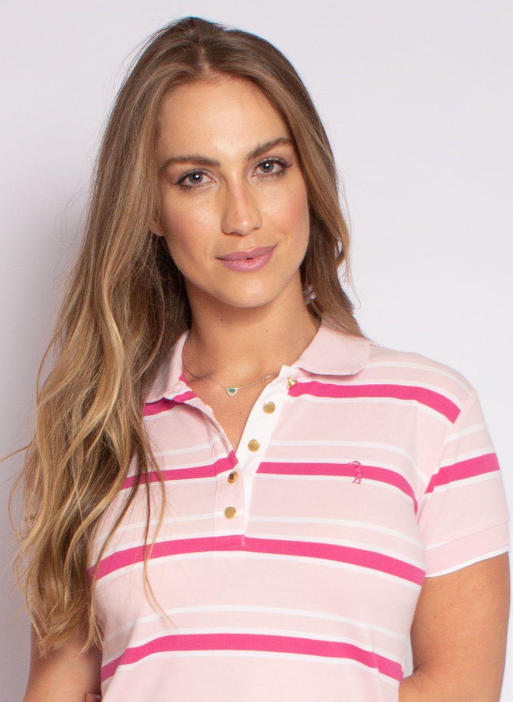camisa polo aleatory feminina