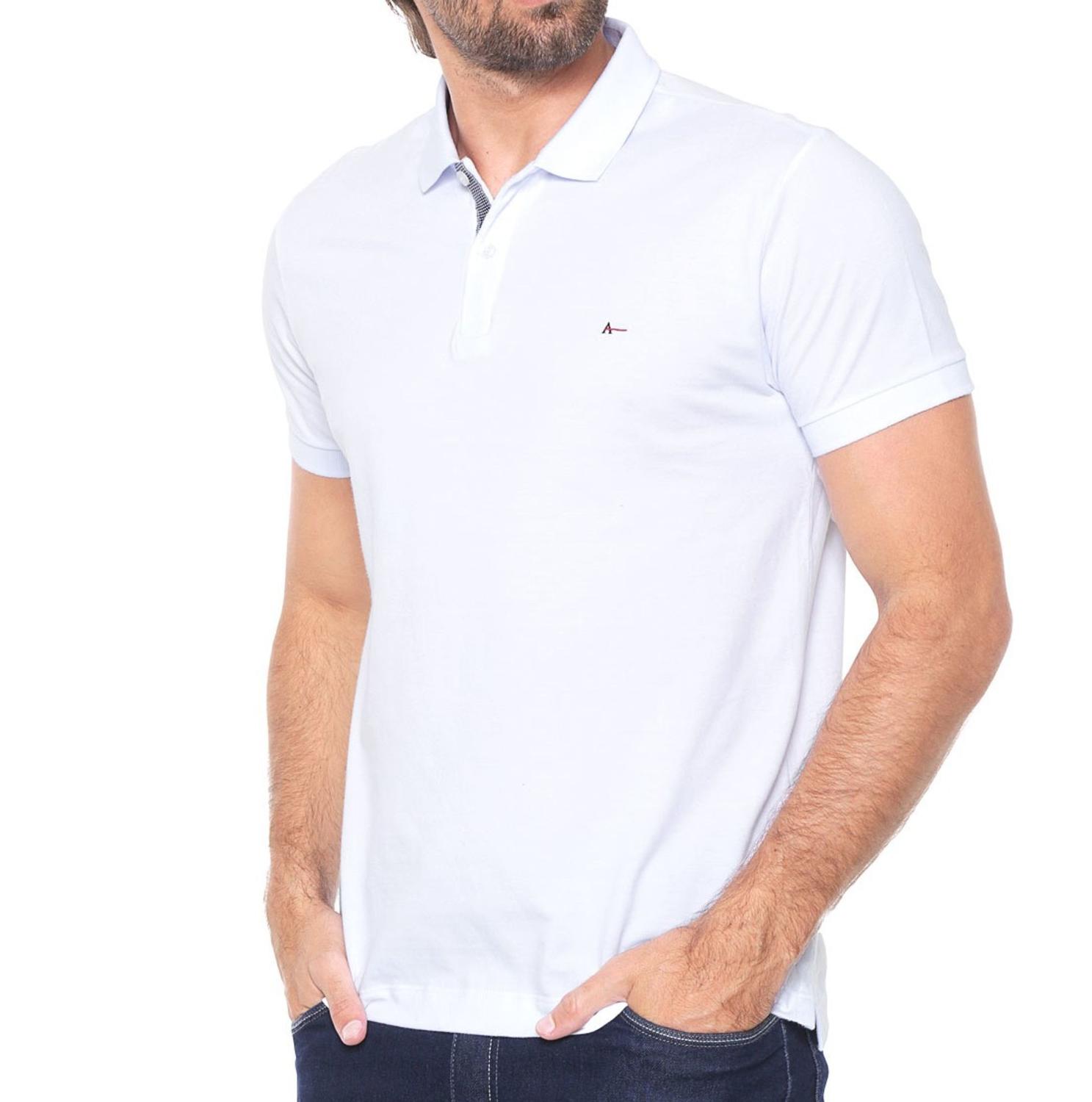 camisa polo branca basica