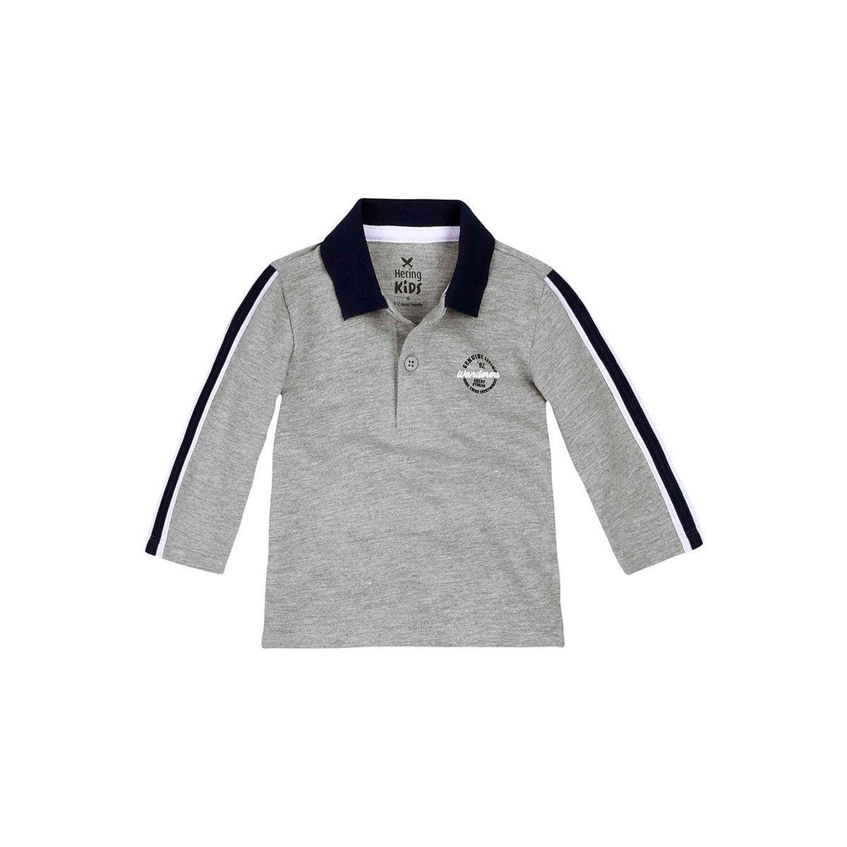 polo manga longa hering