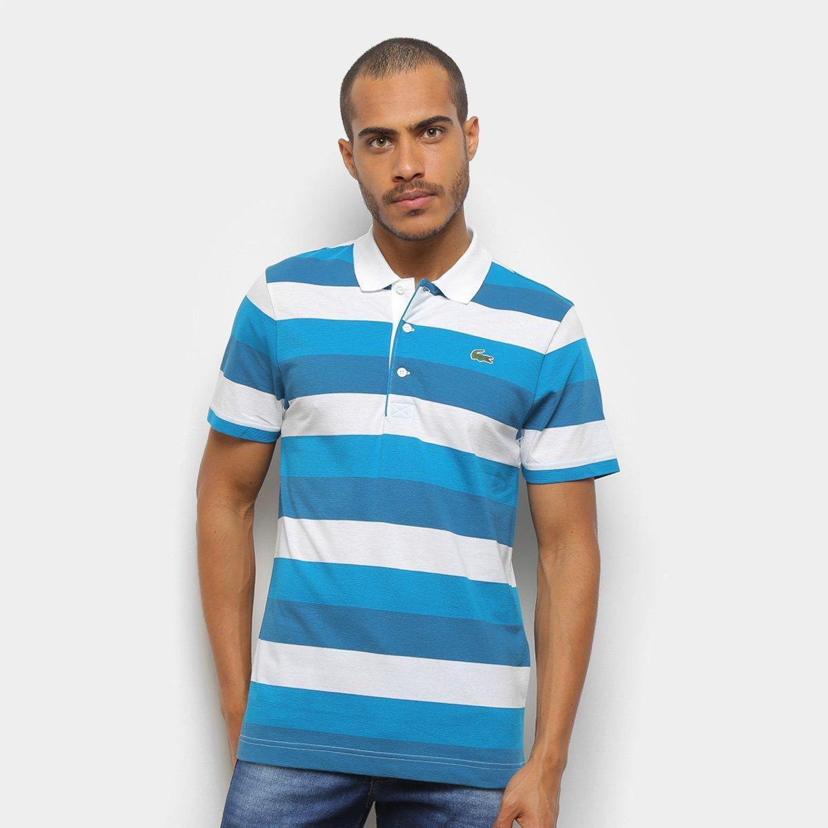 polo lacoste listrada original