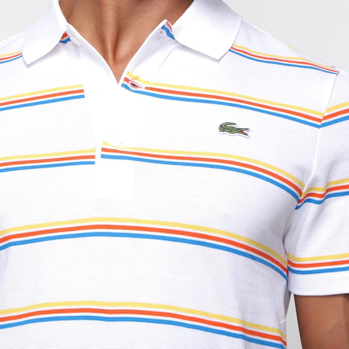 Camisa Polo Lacoste Listrada Manga Curta Masculina - Camisas Pólo ...